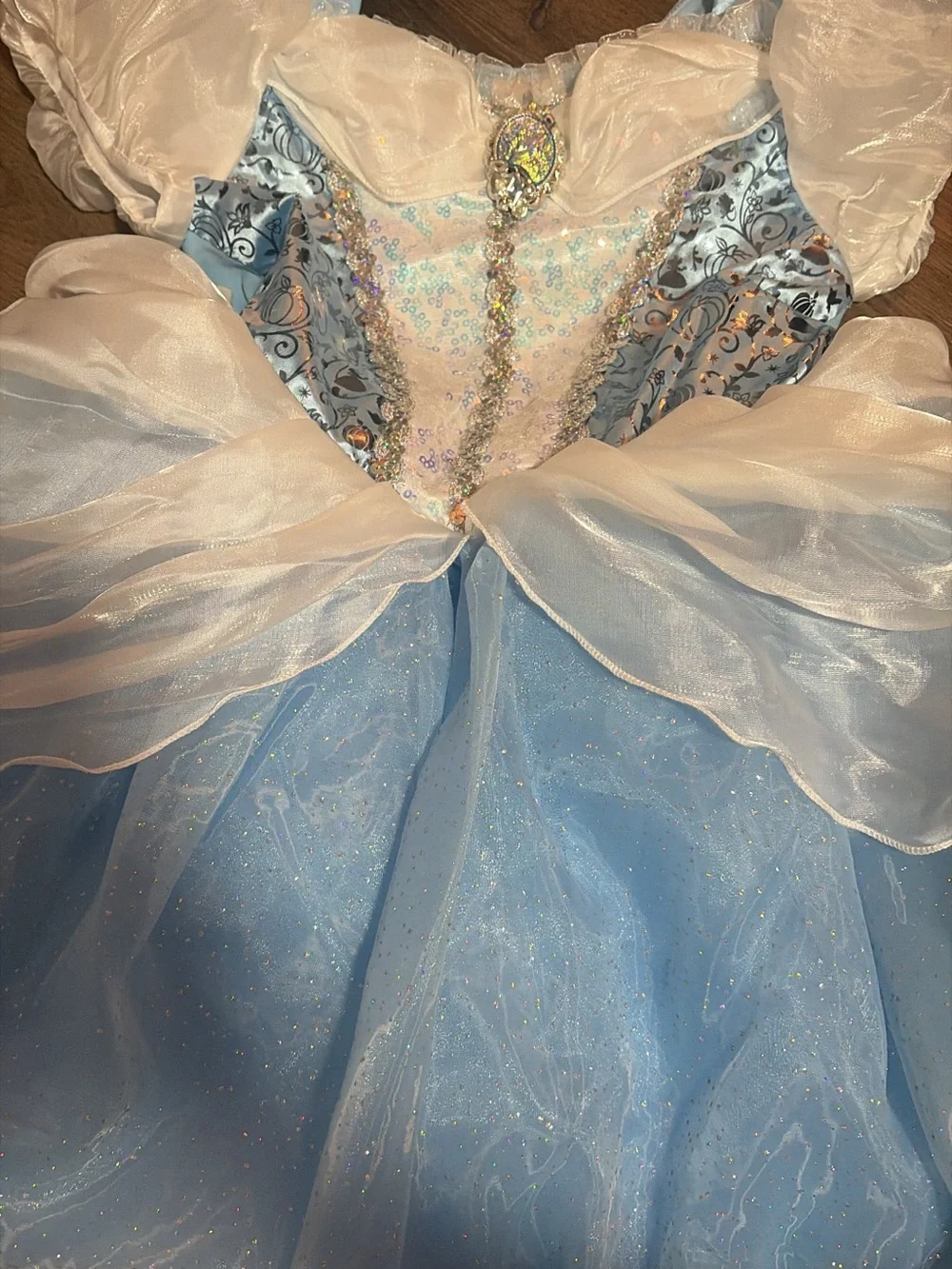 Disney Light Blue and White Princess Gown with Sparkle Bodice
